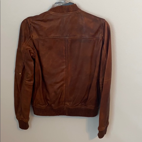 Michael Kors leather flight bomber jacket - Picture 3 of 4